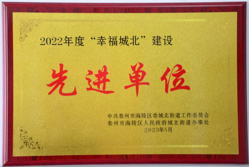 2022年度“幸福城北”建設(shè)先進(jìn)單位